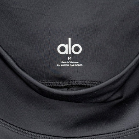 Alo Yoga Airlift High-Waist 7/8 Athletic Gym Athleisure Leggings Black Sheen M - Picture 3 of 8